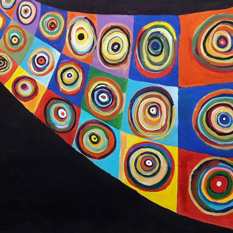 Walking with Kandinsky Bild Ihres Kunstwerks an der Wand