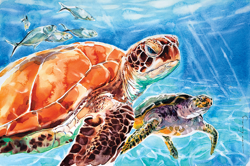 Leatherback Image of your art work hanging on the wall