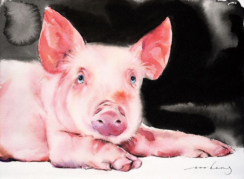 Prosperity Pig5 Image of your art work hanging on the wall
