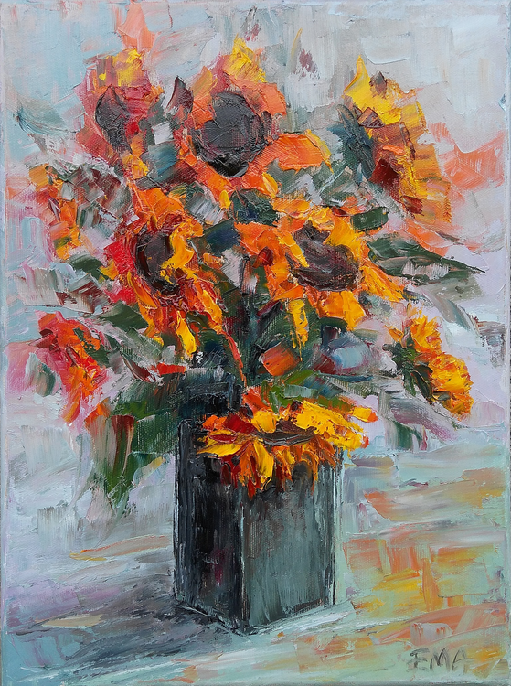 FEELS LIKE SUNRISE Image of your art work hanging on the wall
