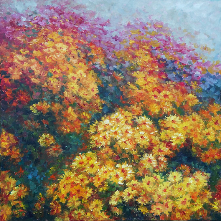 CHRYSANTEMUM Image of your art work hanging on the wall