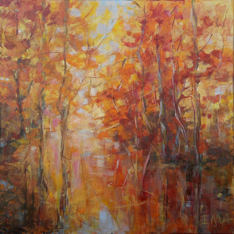 LOVING AUTUMN Image of your art work hanging on the wall