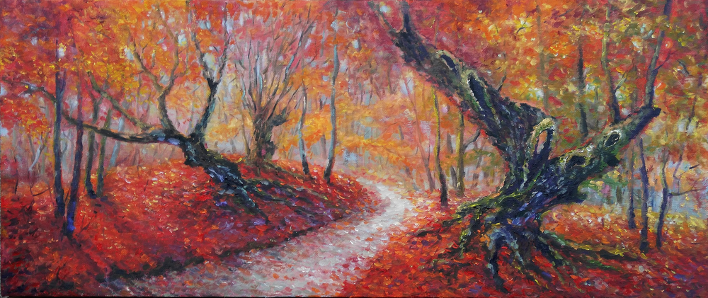 WARM AUTUMN Image of your art work hanging on the wall