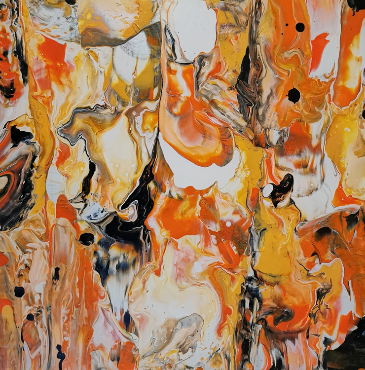 Orange Sorbet Ice Cream Image of your art work hanging on the wall