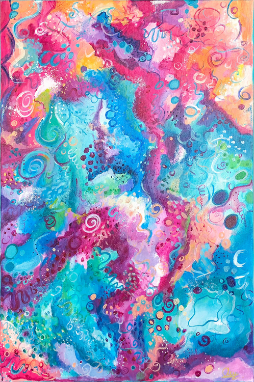 Coral Reef Image of your art work hanging on the wall