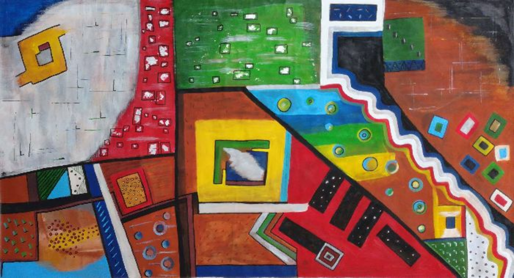 Painting art "Simetry" Bild Ihres Kunstwerks an der Wand