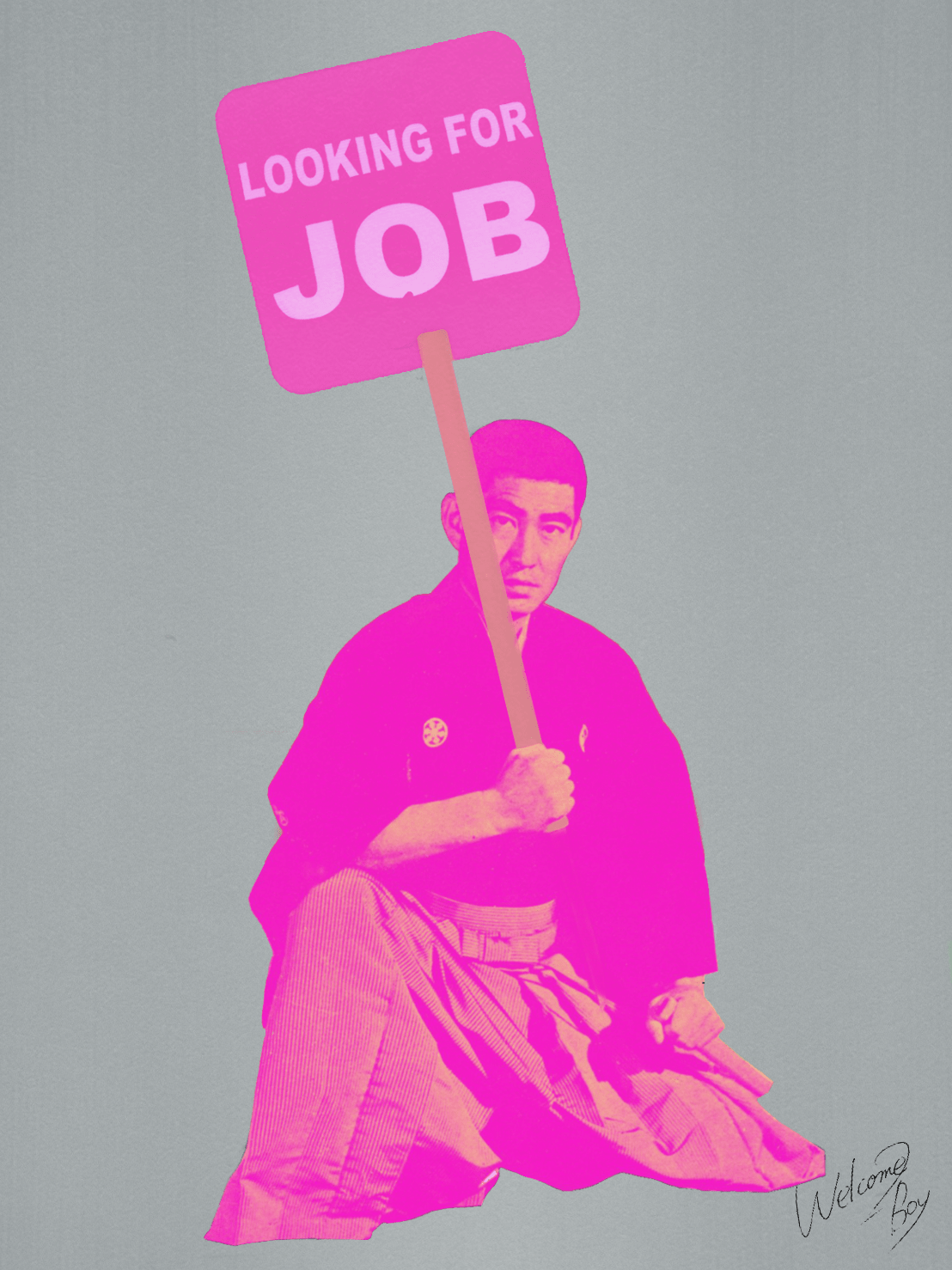 LOOKING FOR JOB Bild Ihres Kunstwerks an der Wand