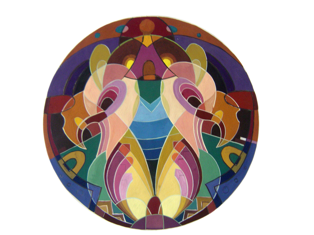 pattern in circle Bild Ihres Kunstwerks an der Wand