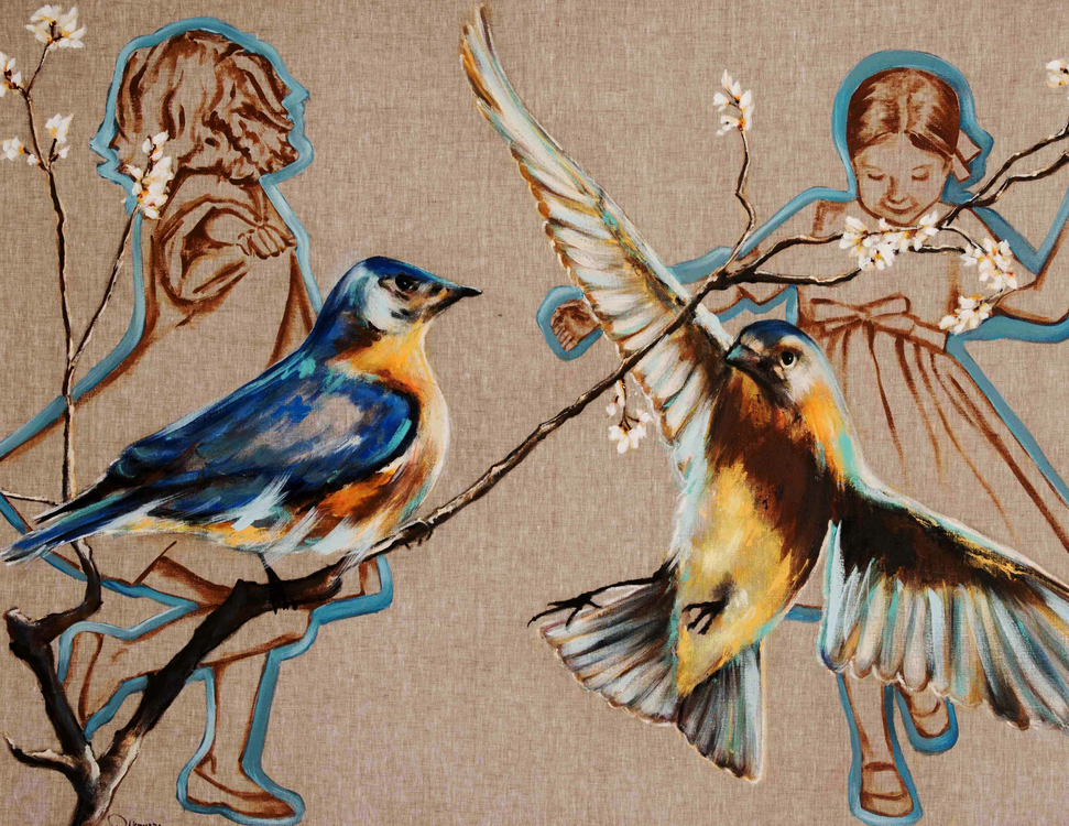"PEACE IN INQUIETUDE" Image of your art work hanging on the wall
