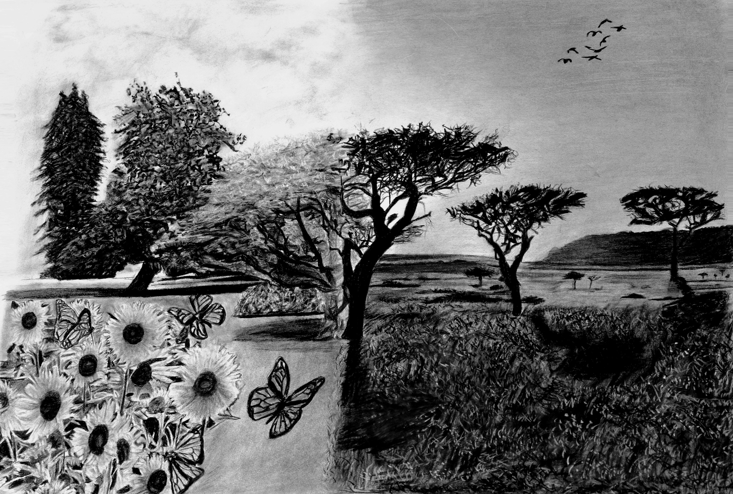 After Hardship comes ease Image of your art work hanging on the wall