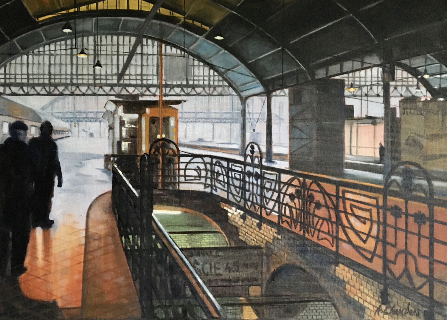 Snowstorm Beyond: Wrocław Station Image of your art work hanging on the wall