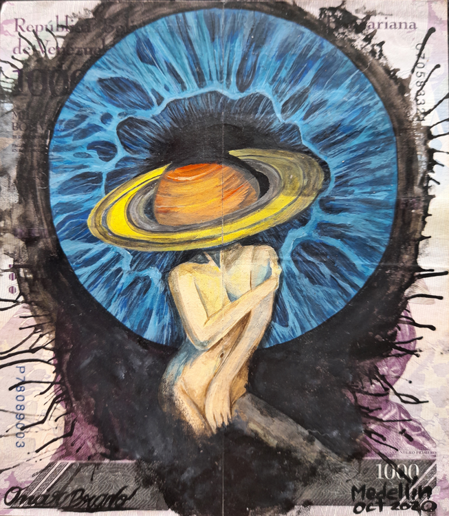 Echoes from the universe Bild Ihres Kunstwerks an der Wand