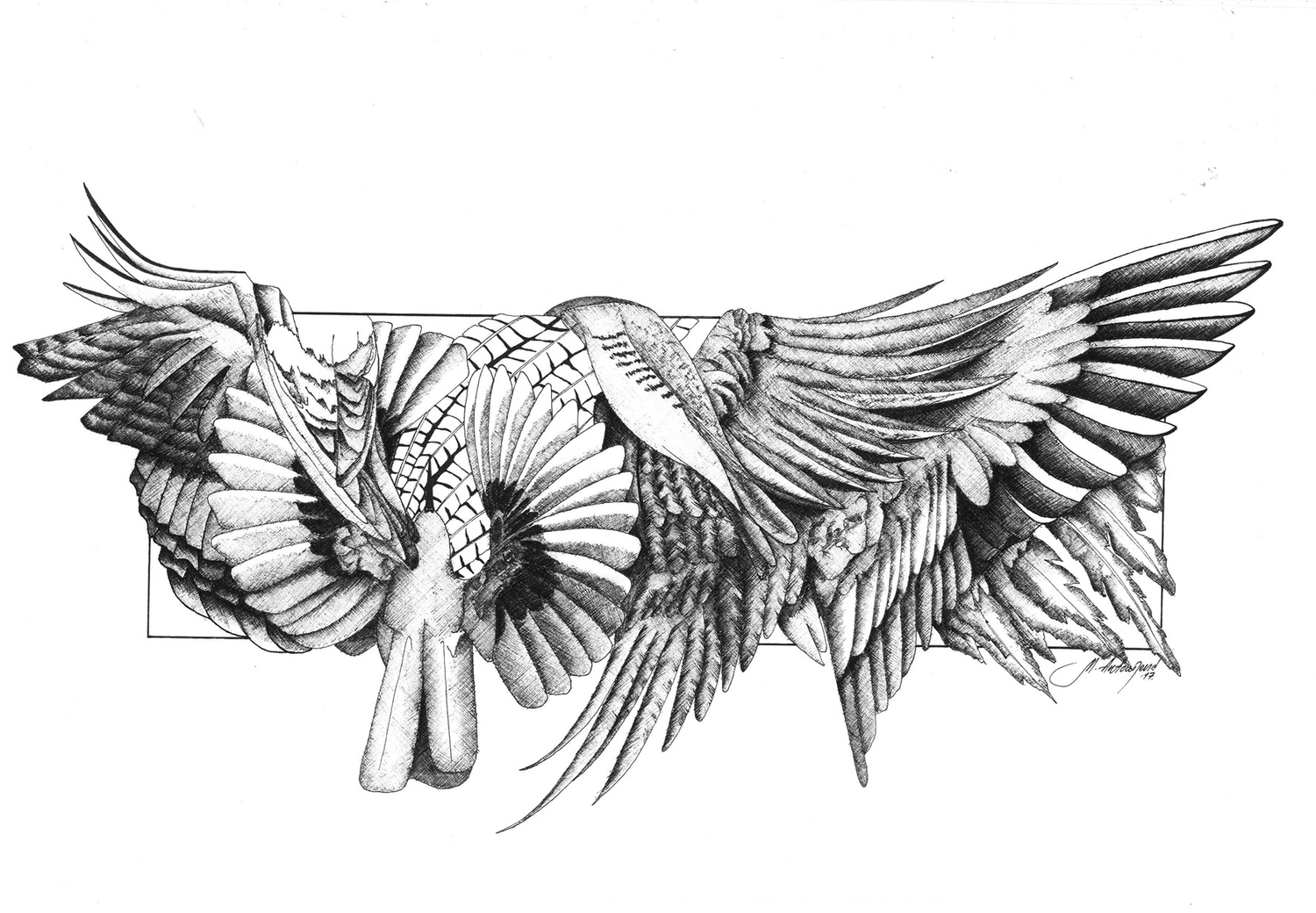 Wings Image of your art work hanging on the wall