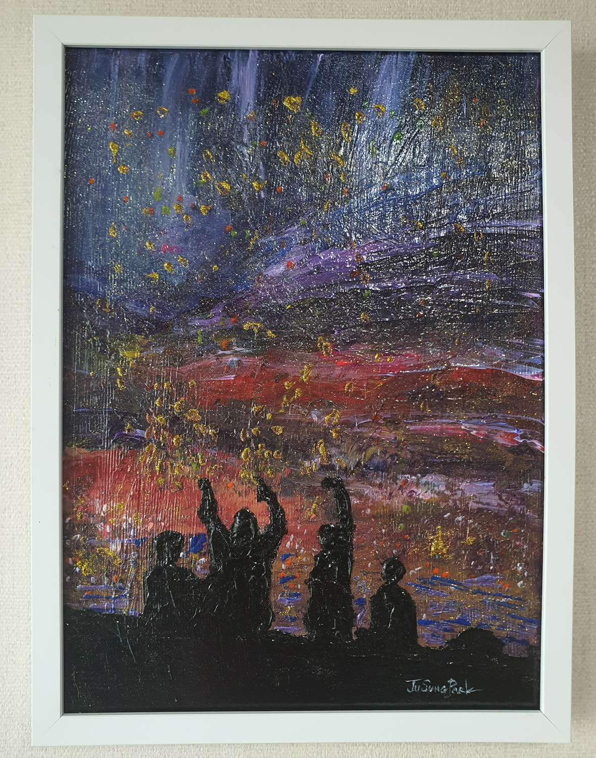 night sky あなたの作品が壁にかかっているイメージ