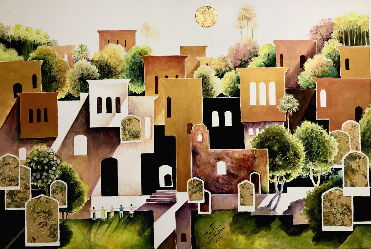 the dream city Image of your art work hanging on the wall