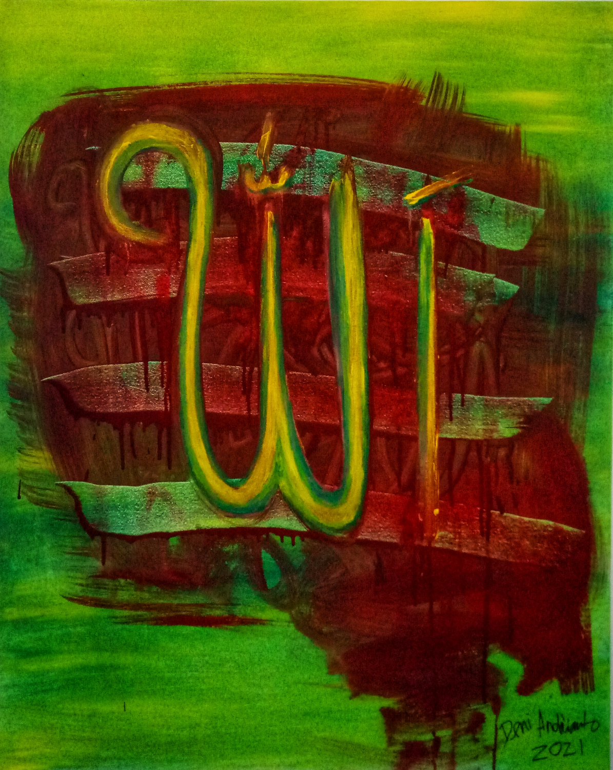 great Image of your art work hanging on the wall
