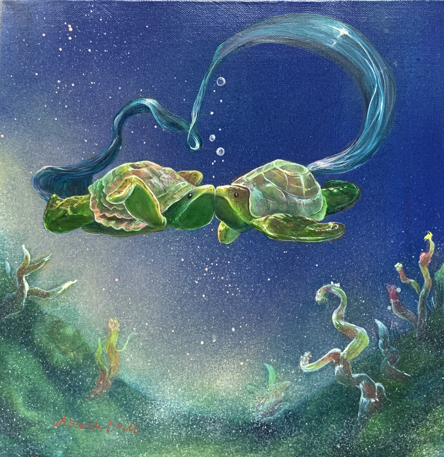 幸せを呼ぶ海の守り神 By 守屋麻美 Asami Moriya Tricera Art トライセラ アート