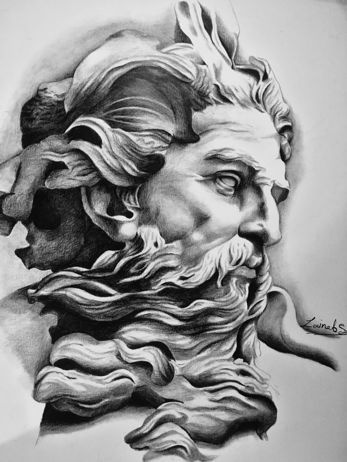 Zeus Greek God By زينب Zainab Tricera Art