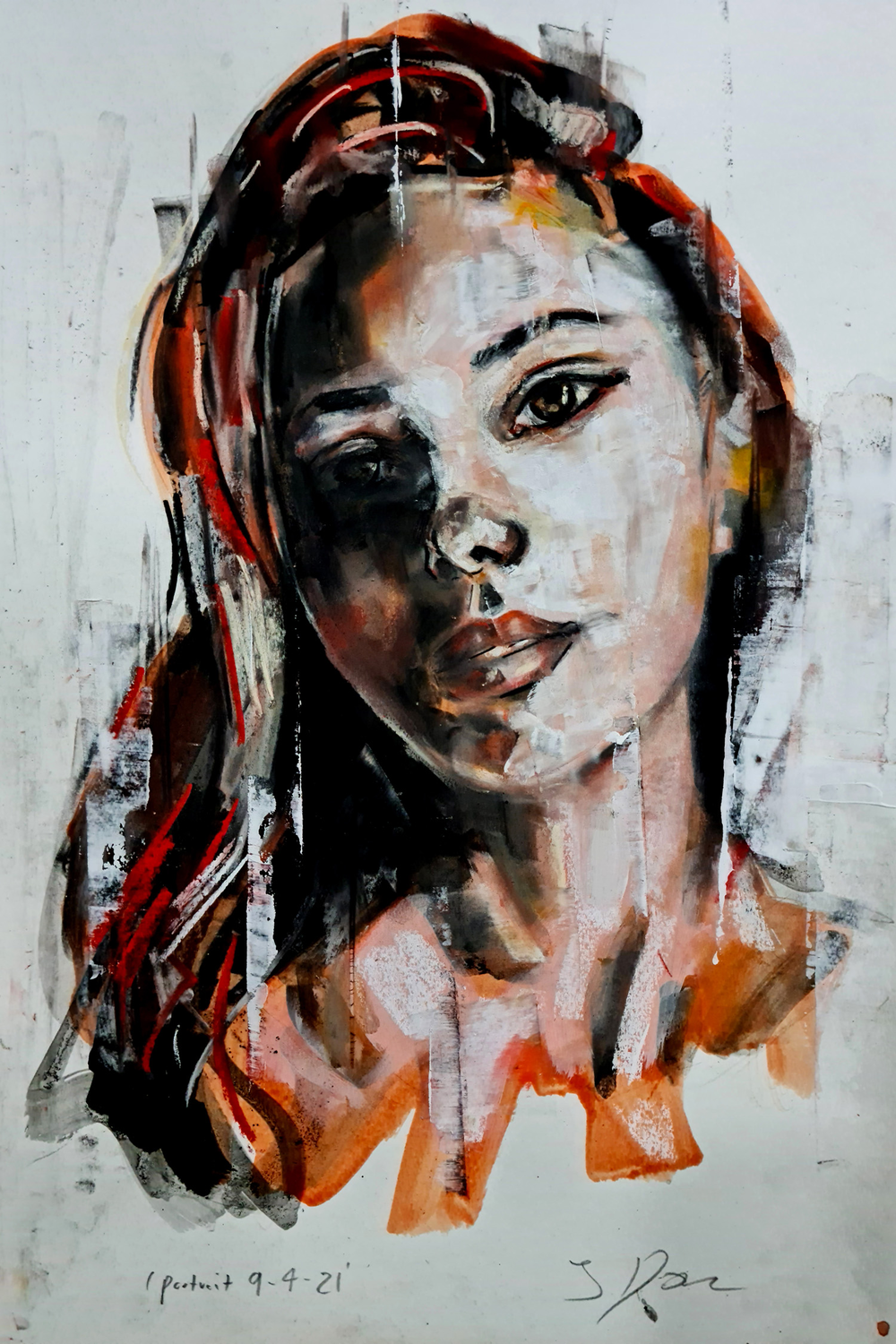 portrait 9-4-21 Image of your art work hanging on the wall