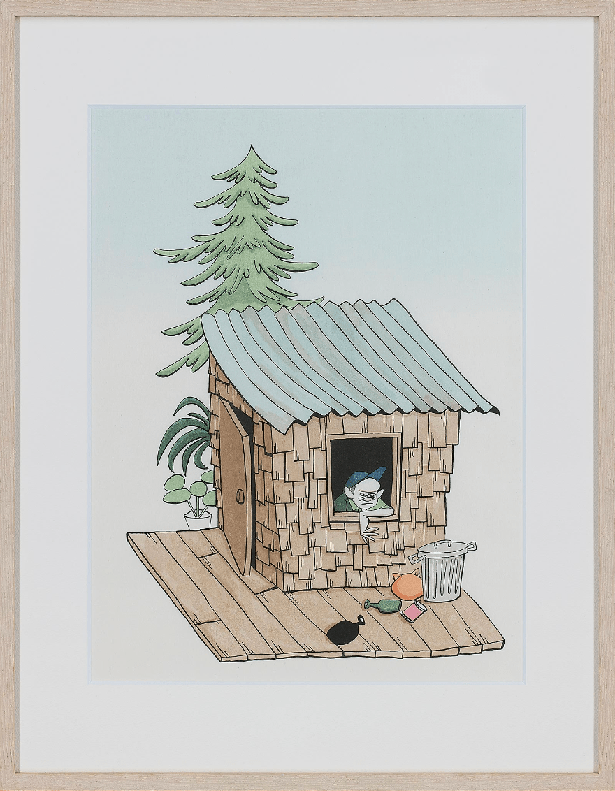 花井祐介 無題2 包み込ま 木版画 hanai yusuke