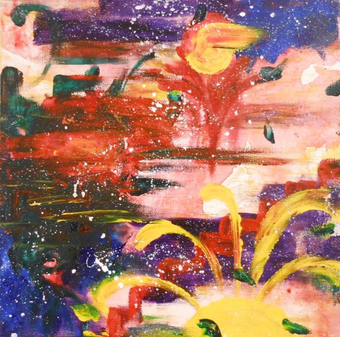 Most beautiful dawn in spring あなたの作品が壁にかかっているイメージ