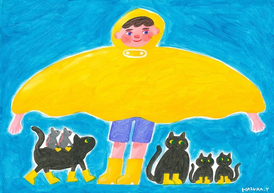 umbrella boy Image of your art work hanging on the wall