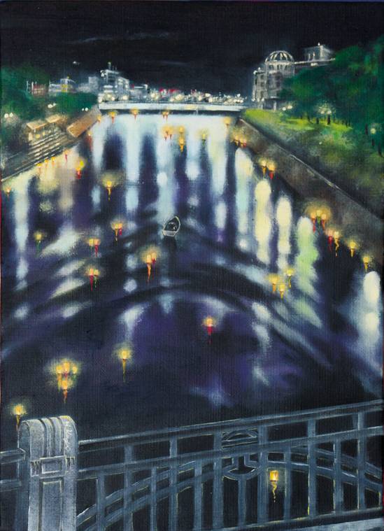 Motoyasu Bridge Lanterns Hiroshima Bridge By 平郡 かや Hiragohri Kaya Tricera Art