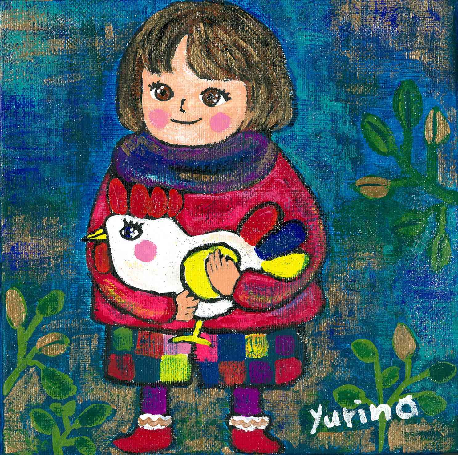 Good morning. chickens あなたの作品が壁にかかっているイメージ