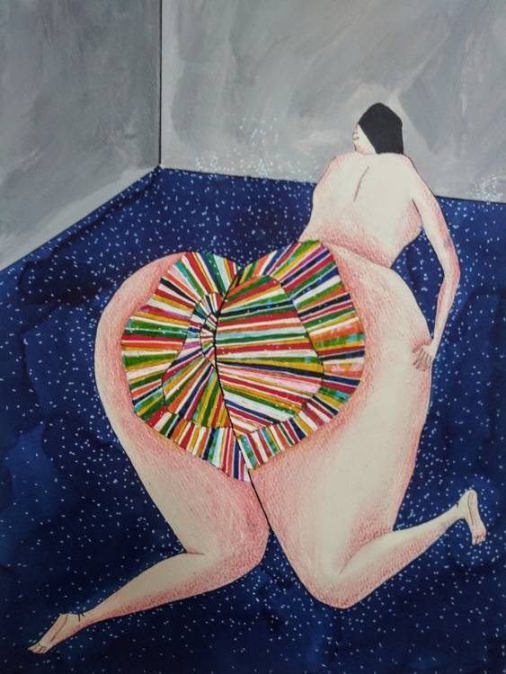 Rainbow tattoo Image of your art work hanging on the wall