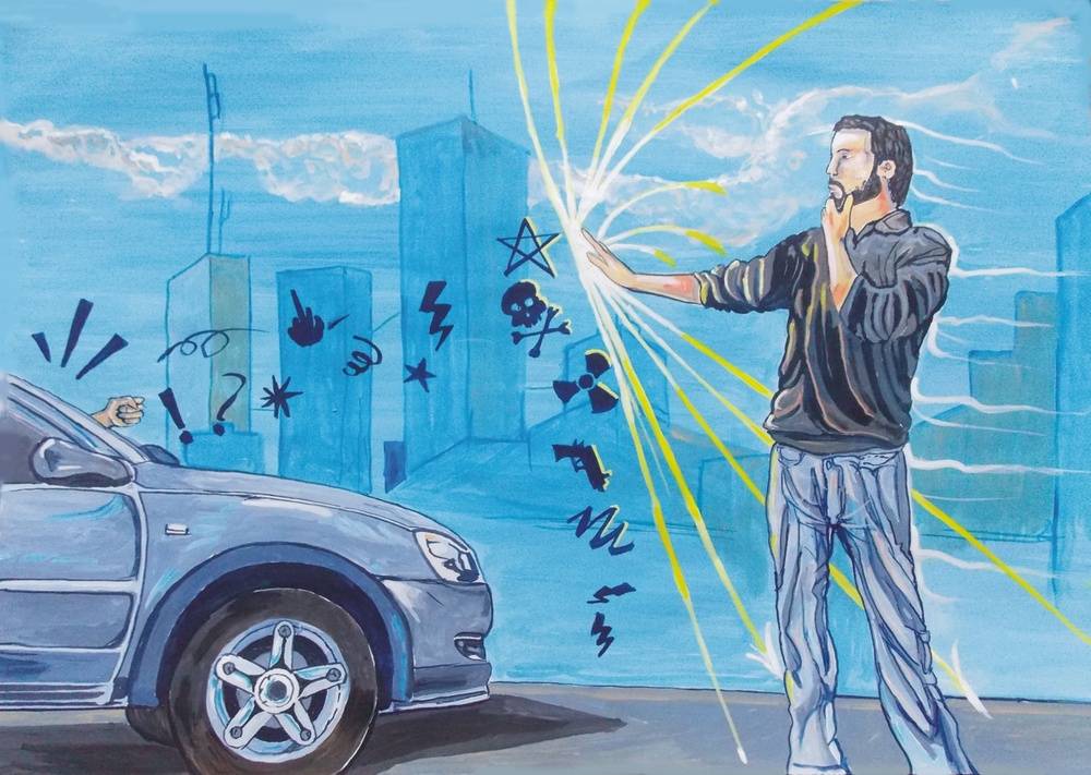 Those Moments Mine, Stopping traffic Randomly Image of your art work hanging on the wall