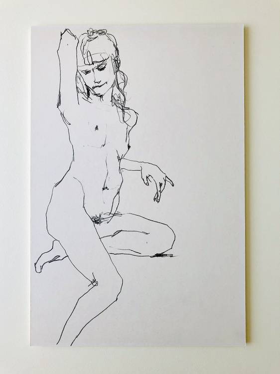 Nude Woman #1 Image of your art work hanging on the wall