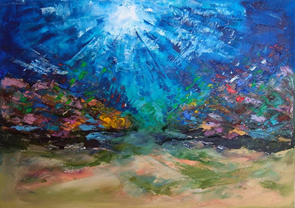 Underwater Painting Coral Reef Of The Red Sea Wasmade Underwater By Olga Nikitina Tricera Art