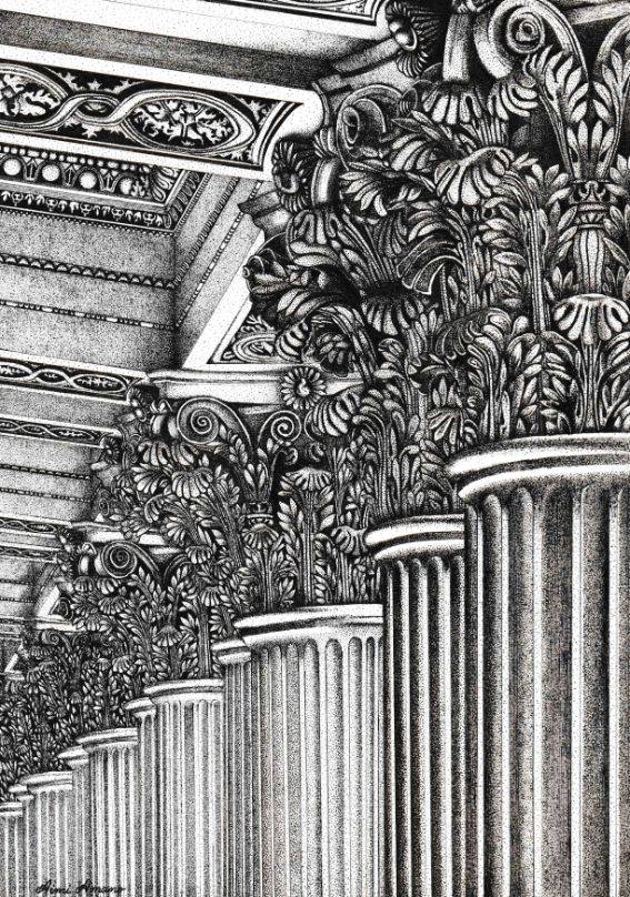 The Colonnade of Louvre あなたの作品が壁にかかっているイメージ