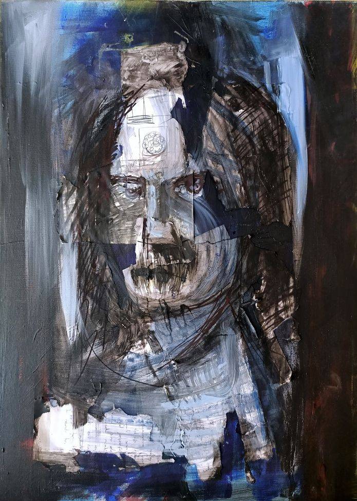 potrait Image of your art work hanging on the wall
