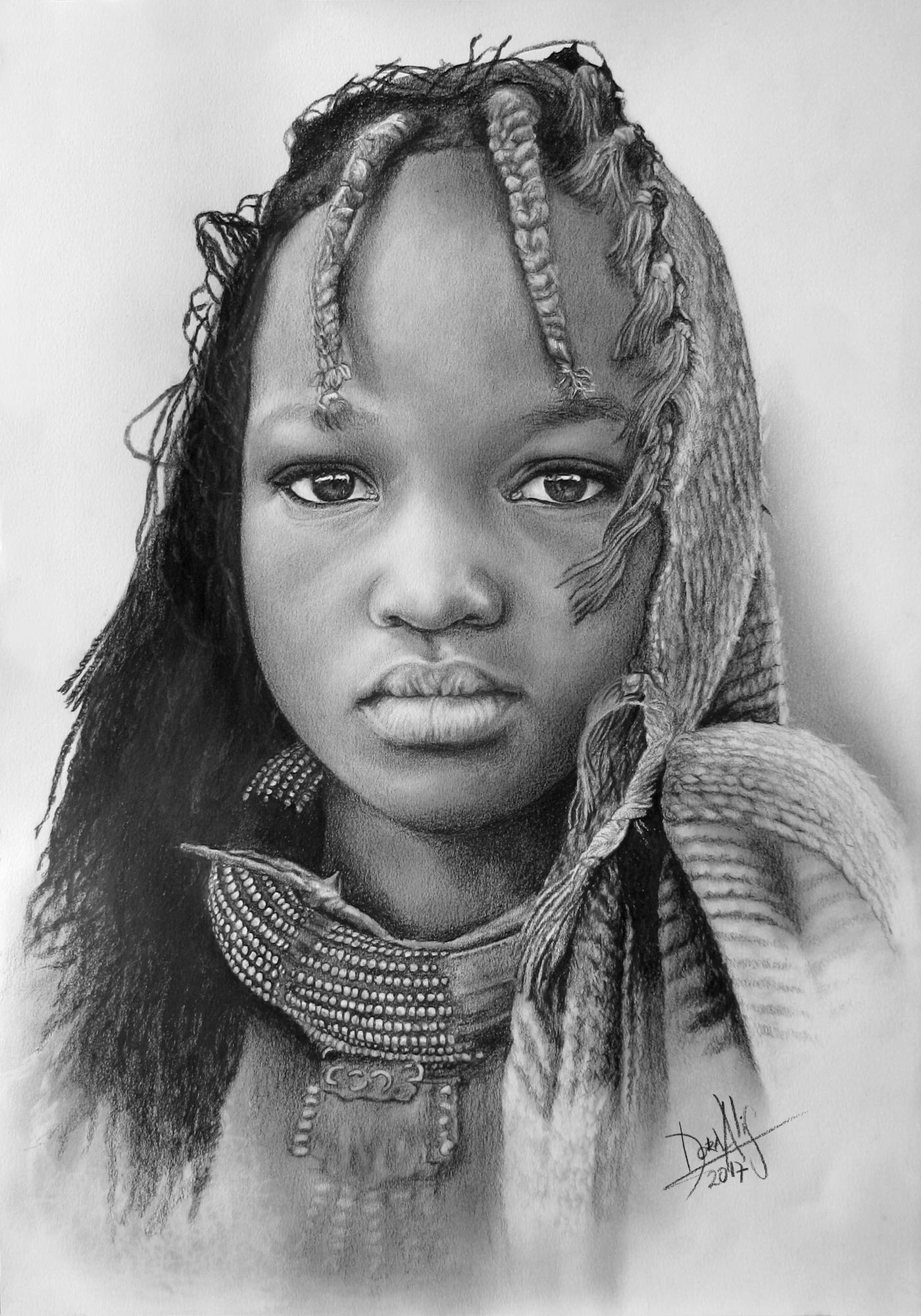 African Girl 97 Image of your art work hanging on the wall