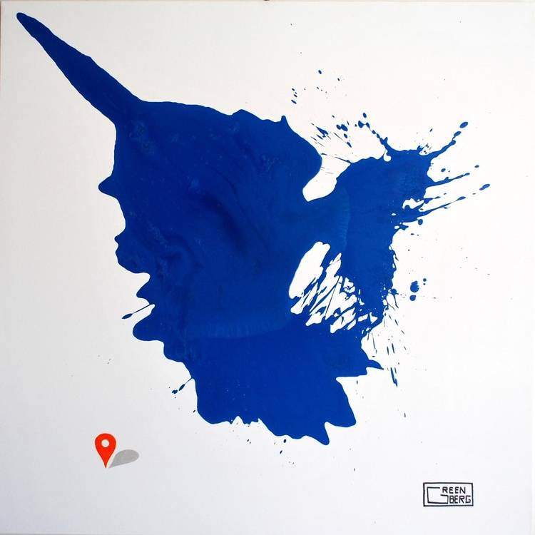 Capsule Blue A1 Bild Ihres Kunstwerks an der Wand
