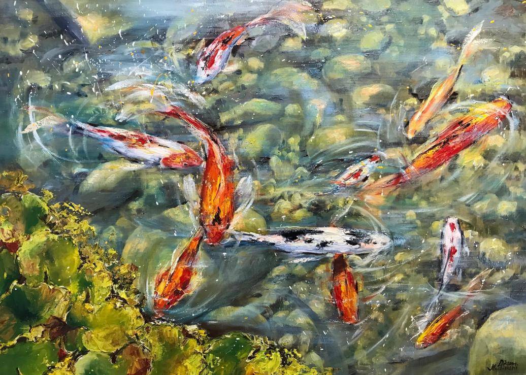 Pond Image of your art work hanging on the wall