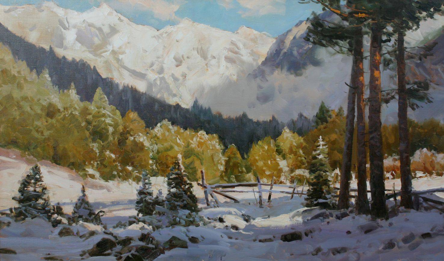 Mahar. Pines. Image of your art work hanging on the wall
