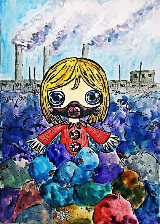 The polluted world. Bild Ihres Kunstwerks an der Wand
