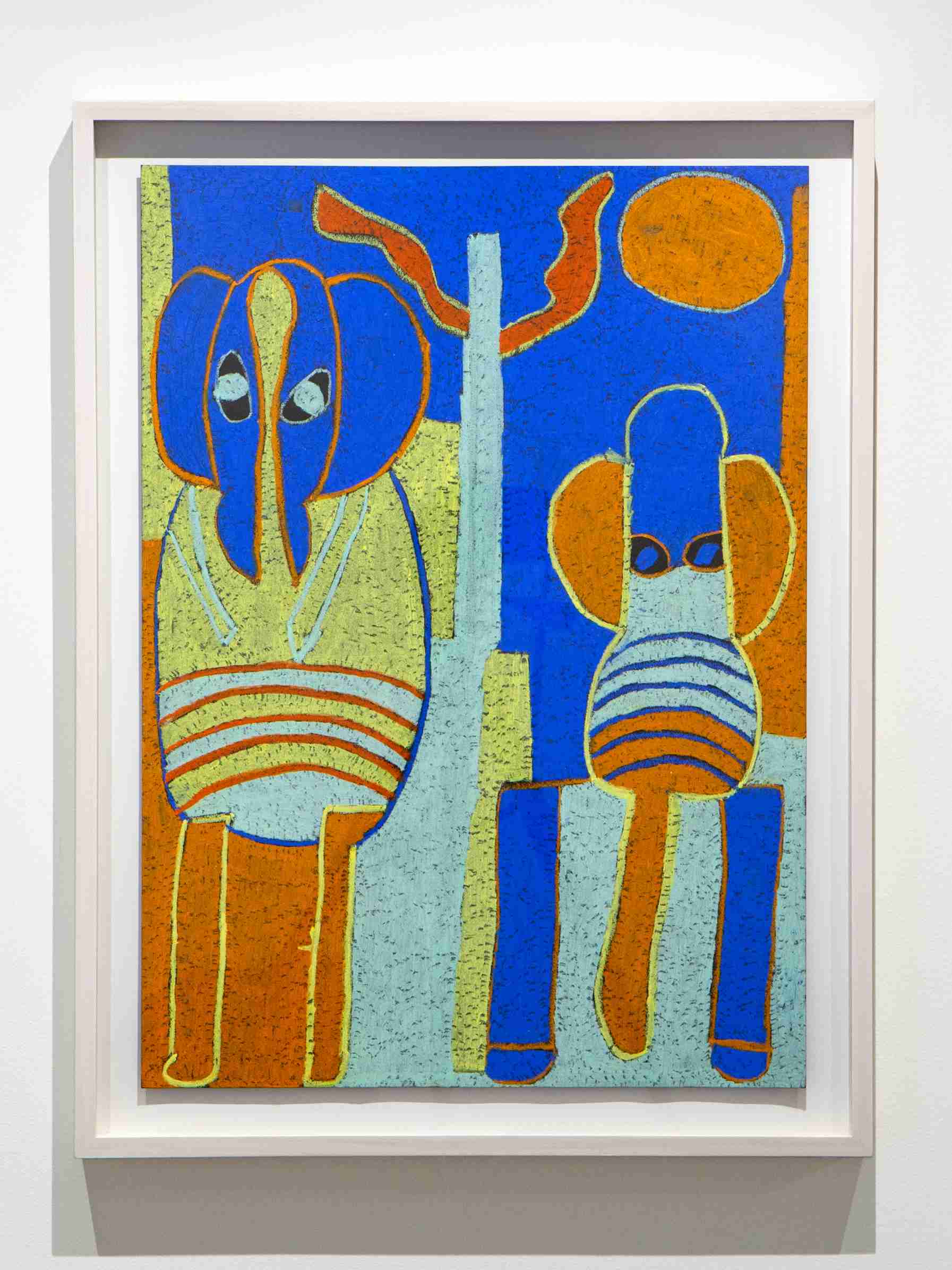 African elephant parent and child Image of your art work hanging on the wall