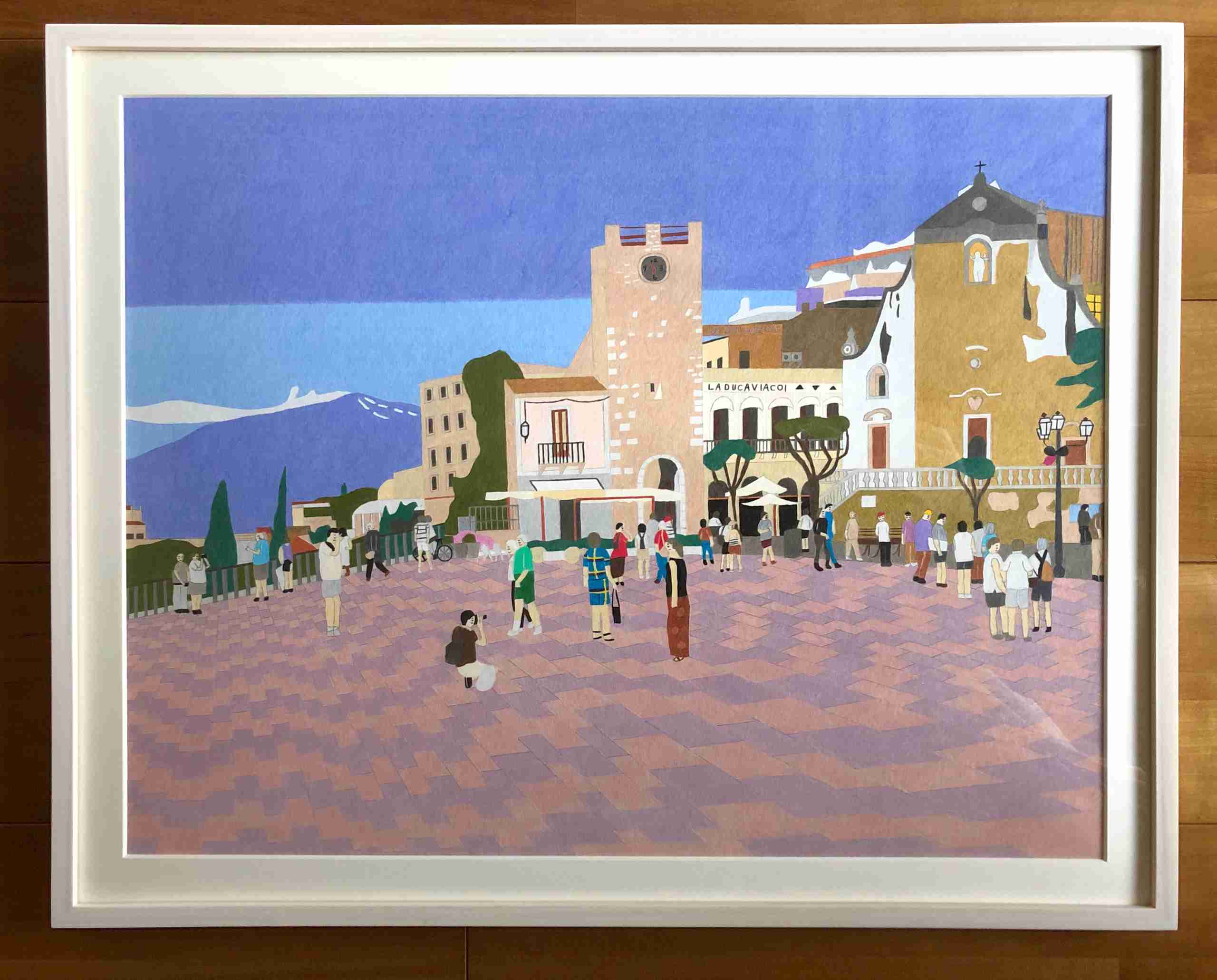 I look at Mount Etna Image of your art work hanging on the wall