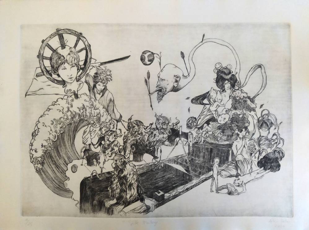 Silk factory あなたの作品が壁にかかっているイメージ