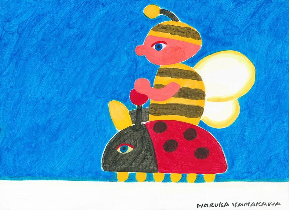 Bee and ladybird Image of your art work hanging on the wall