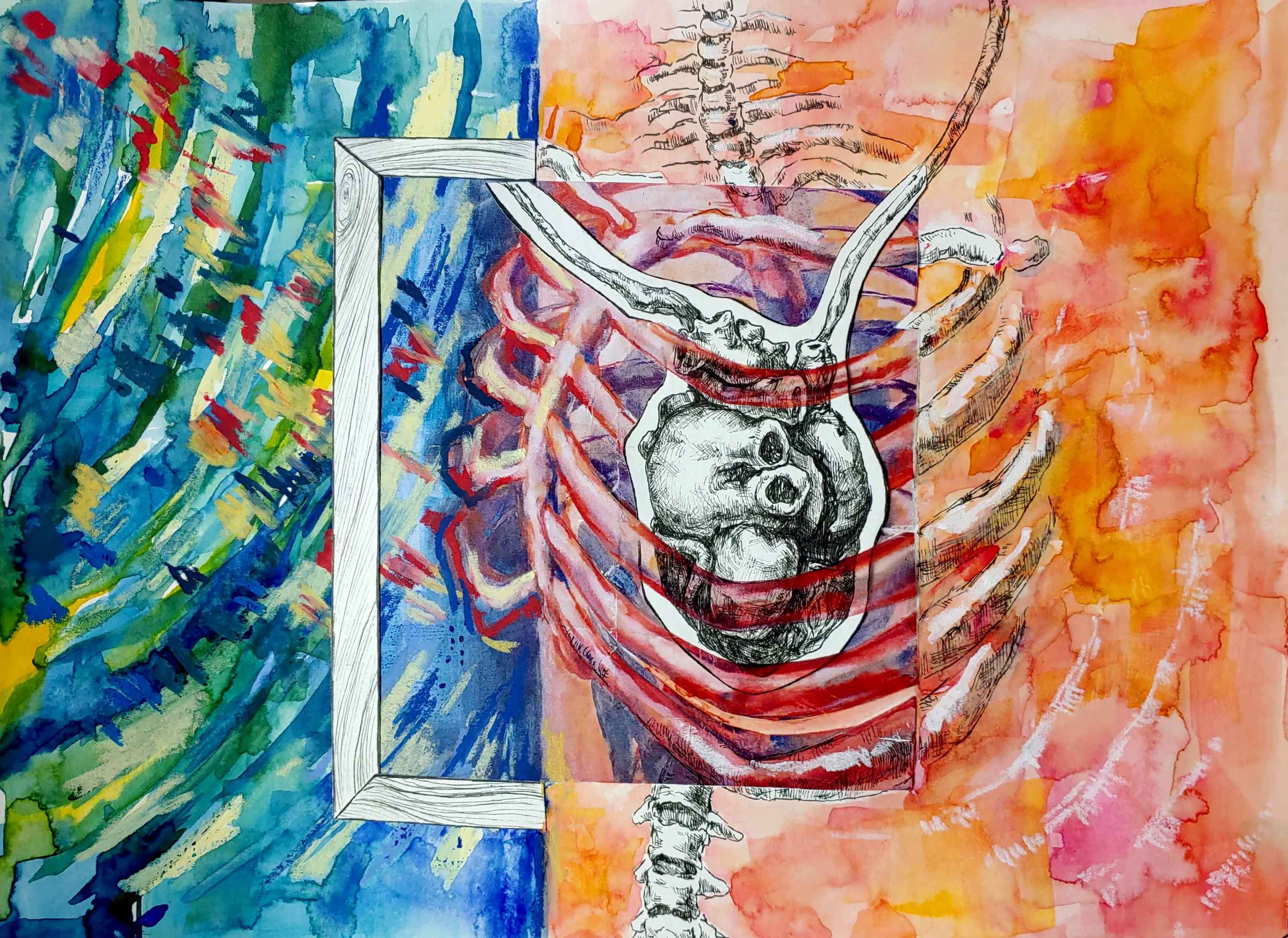 Trapped Image of your art work hanging on the wall