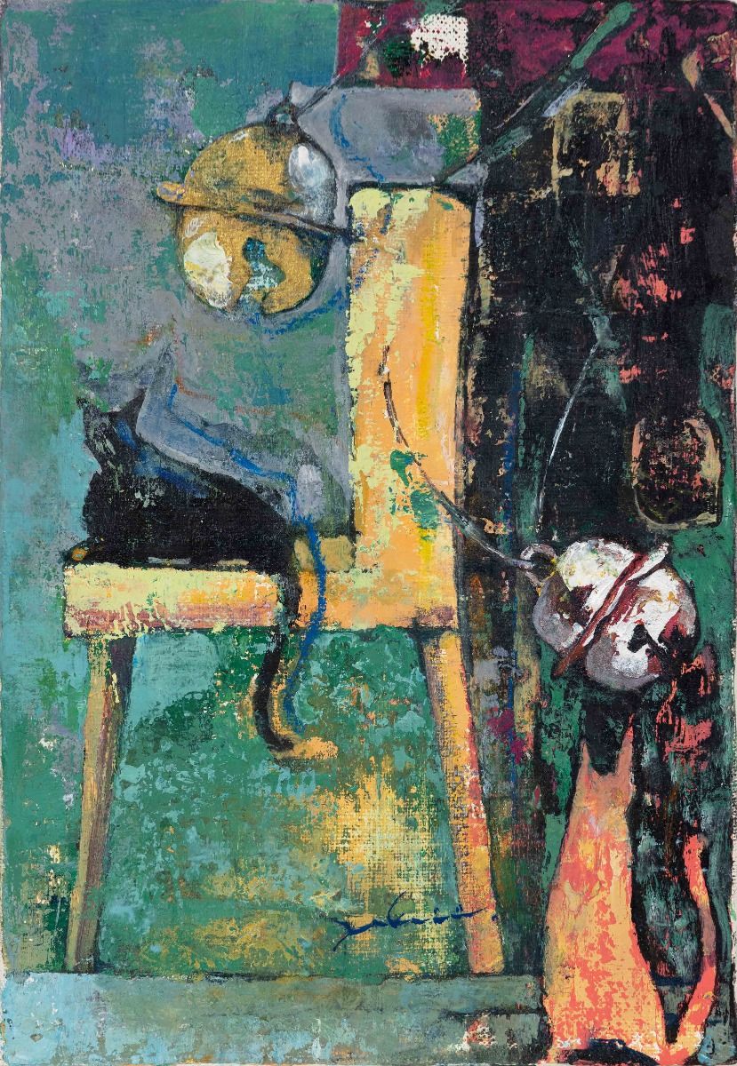 Cat with a bell Image of your art work hanging on the wall