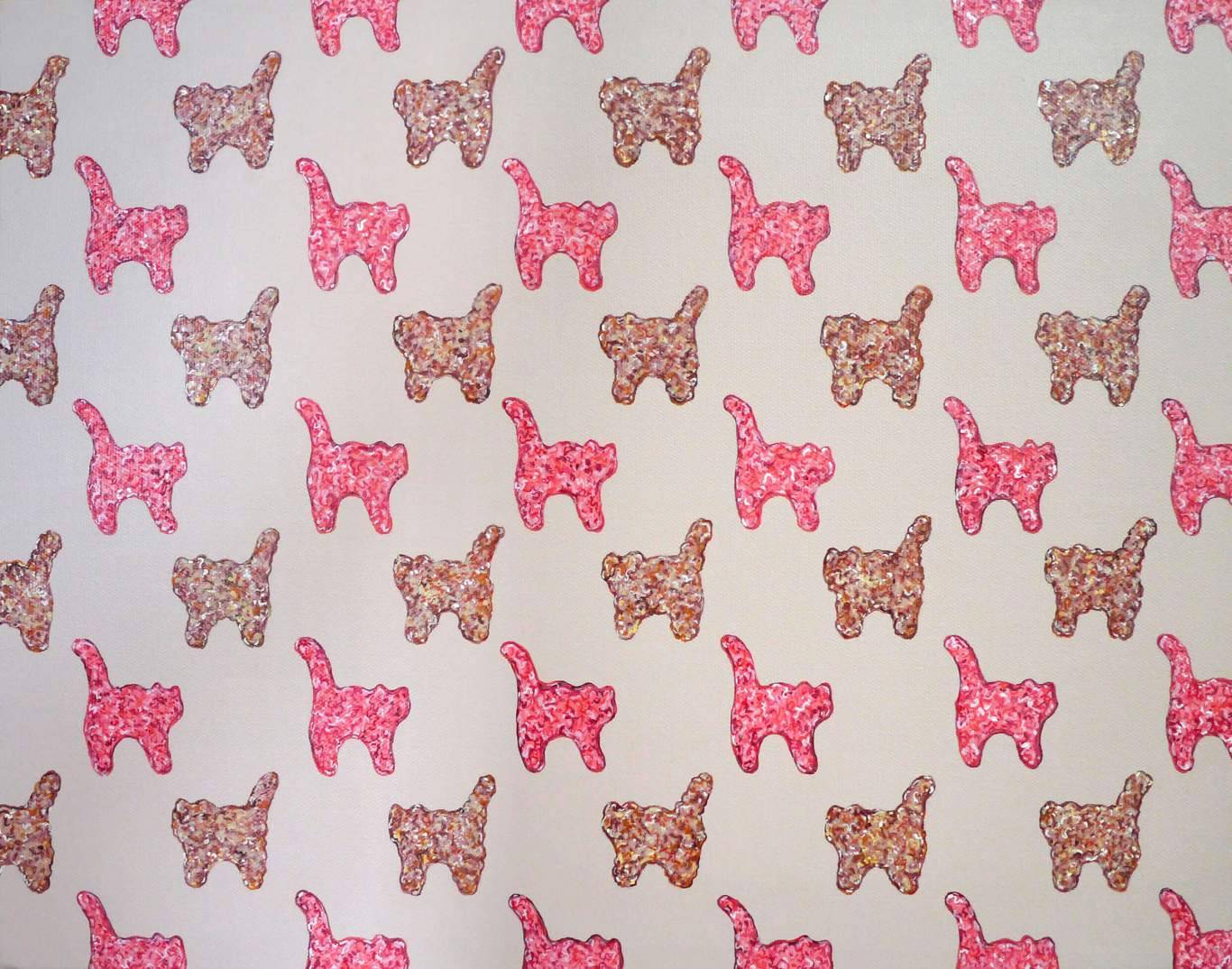 Mystery Meat (Cat: Color of the Year for 2016/PANTONE 13-1520 Rose Quartz) あなたの作品が壁にかかっているイメージ