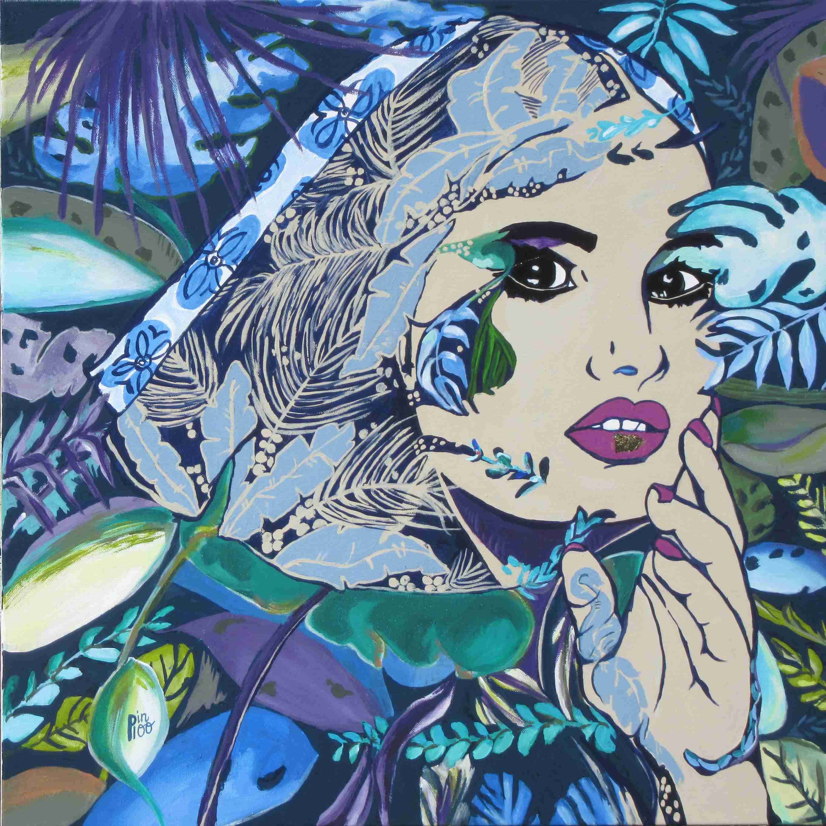 Sometimes I Just Disappear (Chameleon 2) Image of your art work hanging on the wall